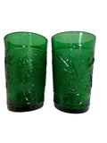 Vintage Anchor Hocking Forest Green Emerald Sandwich Glass Tumbler (1)