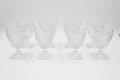Vintage Anchor Hocking Miss America Crystal Depression Glass Goblets, Set of 8