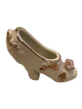 Miniature Porcelain High Heel Shoe with Gold Accents