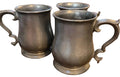 Vintage Pewter Steins with Queen Anne Handle, Pair of 2