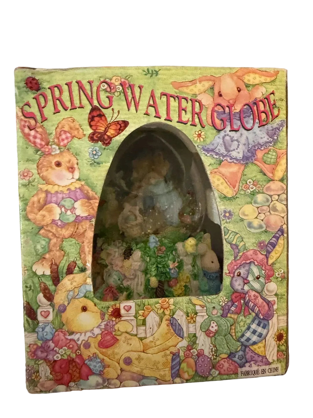 Spring Water Globe Music Box with Easter Bunny