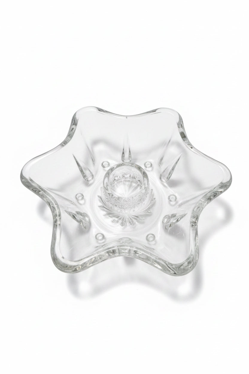 Vintage Anchor Hocking Six Point Star Tapered Candle Holder