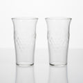 Vintage Grapes Etched Glass Juice Glasses, Set of 8