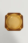 Vintage MCM Amber Glass Ashtray