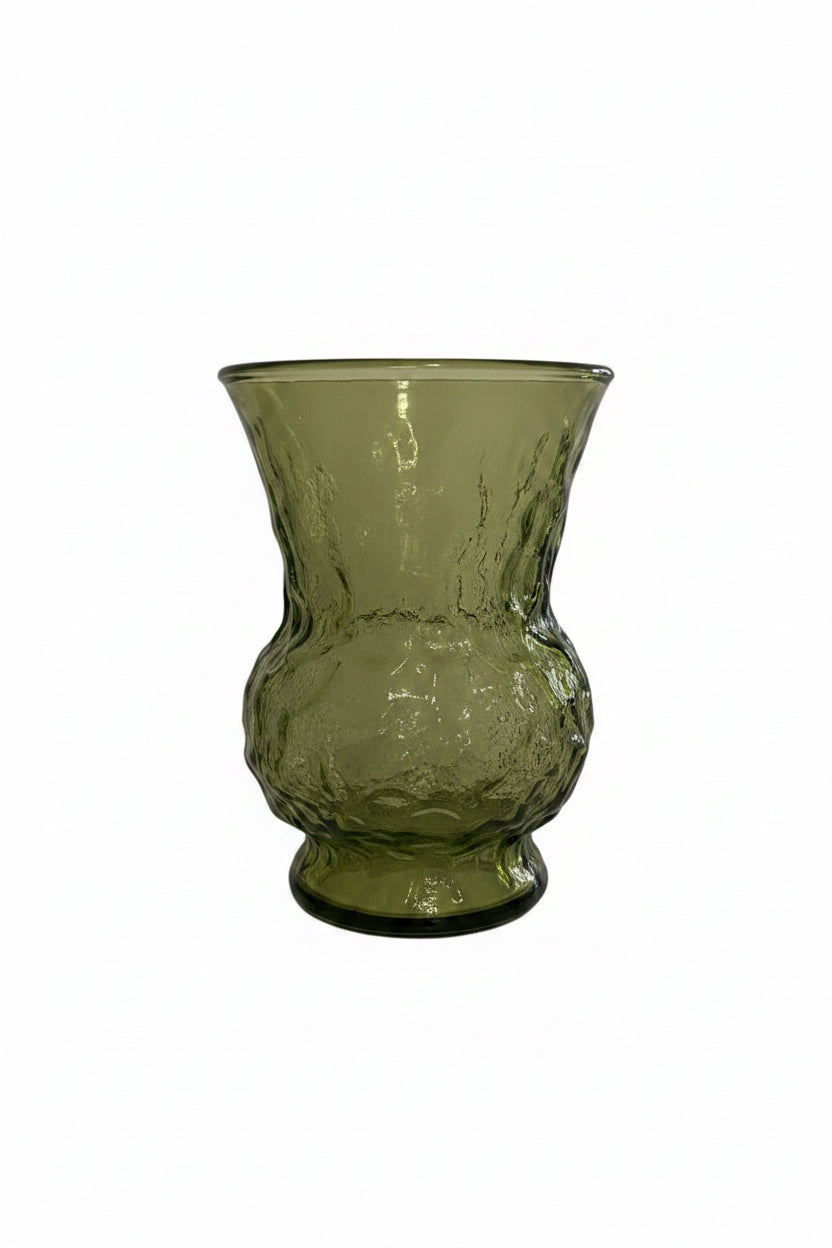 Vintage E.O. Brody Co. Avocado Green Glass Vase