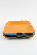 Tabletops Unlimited Rue de Paris Square Dinner Plates, Set of 4