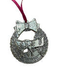 Pewter Christmas Ornament with Sleigh and Bow