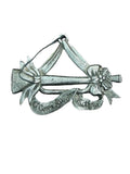 Vintage Pewter Christmas Ornament Horn