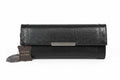 Vintage Marks & Spencer Notebook Genuine Leather, Black with Lizard Embossed Pattern