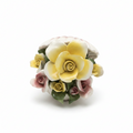 Vintage Capodimonte Floral Porcelain Clam Shell