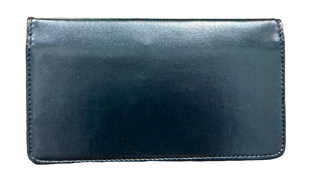 Vintage Black Leather Checkbook Cover