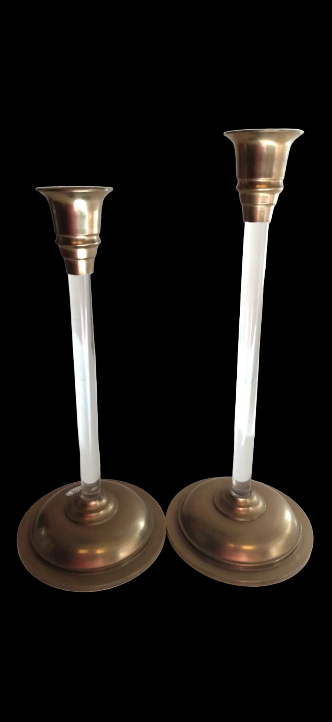 Vintage Baldwin Solid Brass Candlestick Holder with Saucer Base