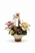 Vintage Capodimonte Style Porcelain Flower Basket