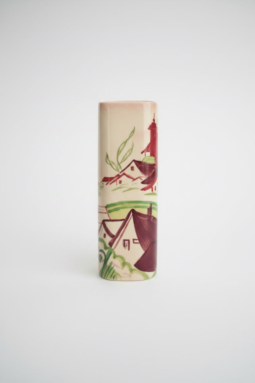 Vintage MCM Hand-Painted Bud Vases